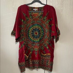 Vibrant Men’s Mandala Print Dashiki
